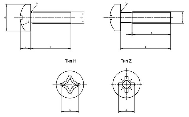 Винт М10 полукруглый ГОСТ 17473-80