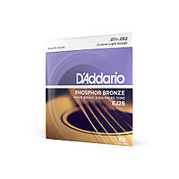 Струни для акустичної гітари D'ADDARIO EJ26 PHOSPHOR BRONZE CUSTOM LIGHT (11-52)