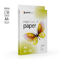 Фотопапір матовий  PrintPro  190 г/м2, A4, 50 л. (PME190050A4)