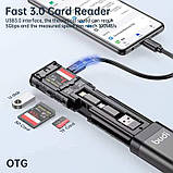 Багатофункціональний органайзер/адаптер Budi DC536B USB-C 3.0 Card Reader, фото 4