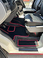 Ворсовые коврики в салон для Volkswagen Transporter T5 / T6 2004-2020 с порогами