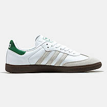 Чоловічі Кросівки Adidas Samba Kith White Green / Адидас Самба Кіт Білі з Зеленим, фото 3