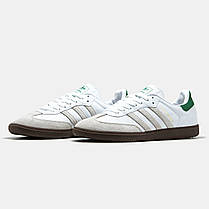 Чоловічі Кросівки Adidas Samba Kith White Green / Адидас Самба Кіт Білі з Зеленим, фото 4