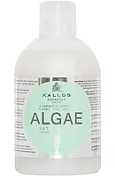 Зволожувальний шампунь для волосся Kallos Cosmetics Algae Moisturizing Shampoo з екстрактом водоростей та олив