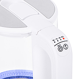 Скляний чайник Mesko MS 1301 white білий 1,7 л з контролем температури, фото 5