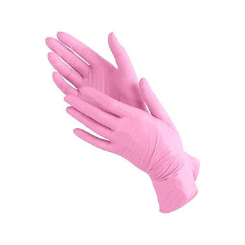 Nitrylex Pink Рукавички нітрилові рожеві  (р M) 50 пар
