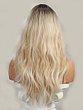 Перука довга хвиляста омбре блонд, фото 8