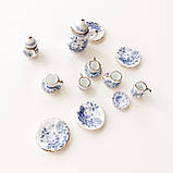 Мініатюра чайний керамічний набір Синя симфонія, фото 2