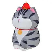 Игрушка подушка Кот полосатый серый Китайская принцесса (50 см) ktv0235