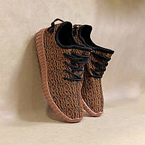 Кросівки Yeezy Boost Brown / Black літні унісекс текстиль, фото 6