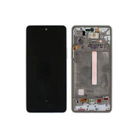 Дисплей для Samsung SM-A536 Galaxy A53 5G (2022) з сенсором в рамці (Білий) Сервісний оригінал