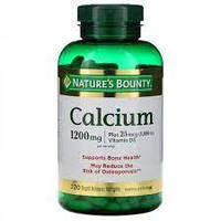 Calcium 1200 mg Plus Vitamin D3 Nature's Bounty, 220 капсул