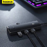 USB-хаб Baseus Lite Series Port Type-C HUB Adapter (Type-C to USB 3.0*4) 25cm Black