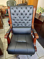 Кресло руководителя Сорренто (премиум) кожа черное