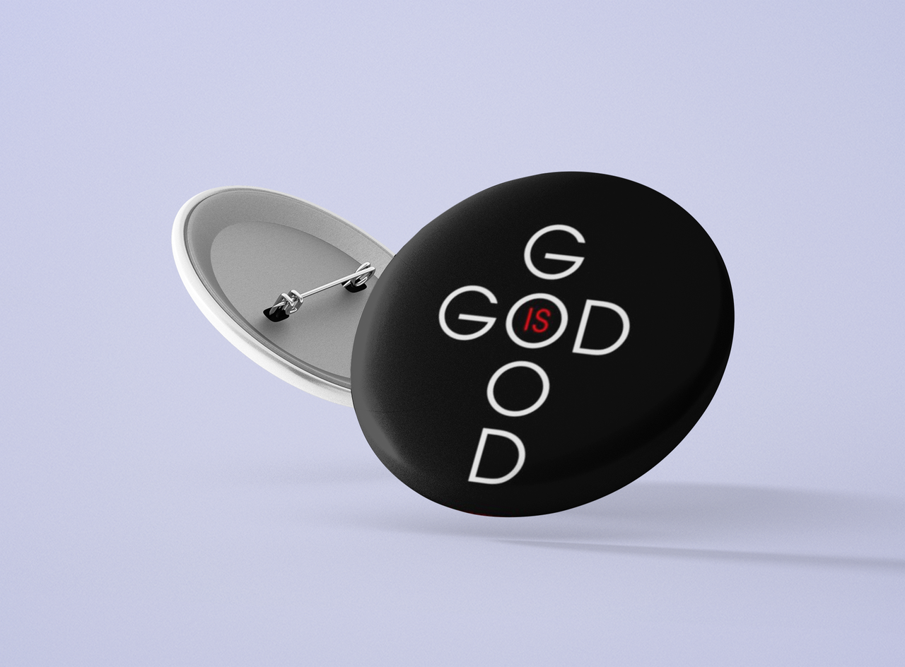 Значок металевий God Good №27