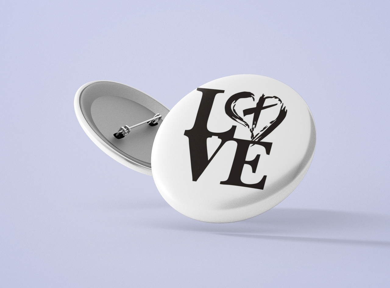 Значок металевий Love №36, фото 1