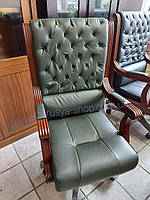 Кресло руководителя Сорренто (премиум) кожа зеленое