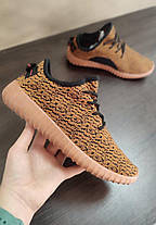 ЗНИЖКА! Кросівки Yeezy Boost Brown / Black літні унісекс текстиль, фото 3