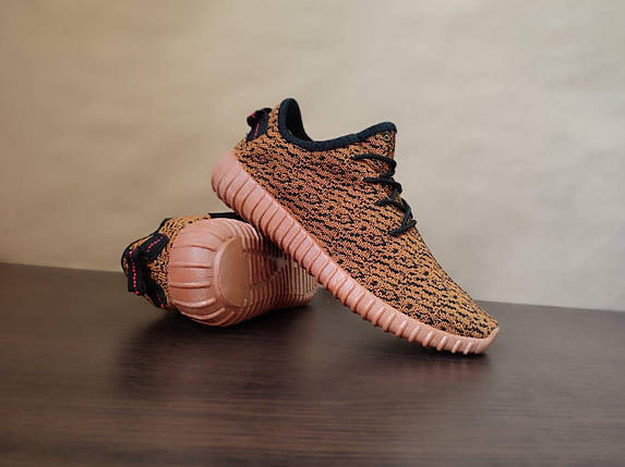 ЗНИЖКА! Кросівки Yeezy Boost Brown / Black літні унісекс текстиль, фото 1