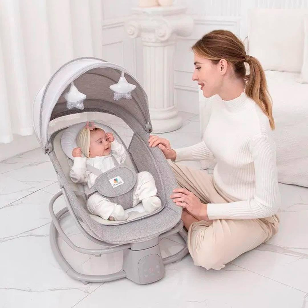 Колисальний центр дитячий Mastela 8114 Beige Grey (сіро-бежевий) для новонароджених. Керування з застосунка, фото 1