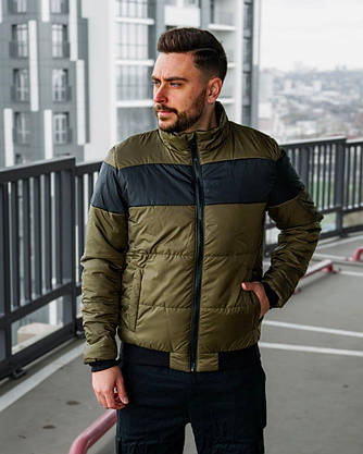 Чоловіча куртка стильна демісезонна на хлопця, куртка стьобана коротка на манжеті весна осінь, фото 2