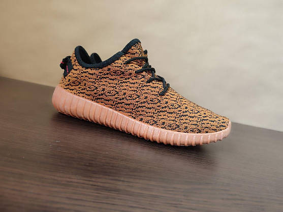 ЗНИЖКА! Кросівки Yeezy Boost Brown / Black літні унісекс текстиль, фото 3