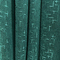 Ткань блэкаут рогожка бирюзового цвета, высота 2,8м (M22-19)