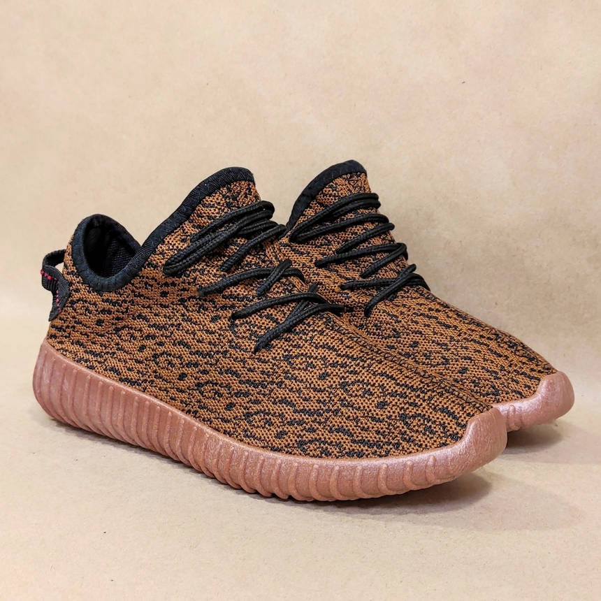 Кросівки Yeezy Boost Brown / Black літні унісекс текстиль, фото 1