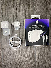Швидка зарядка для iPhone 14 Pro Max 35W USB-C+C на 2 виходи + Кабель Type-C на Lightning, фото 3