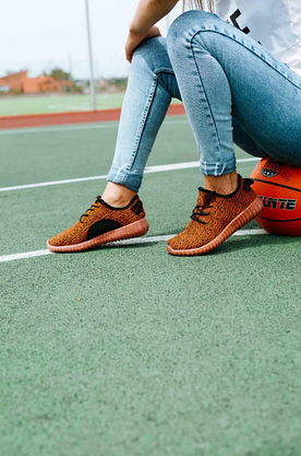Кросівки Yeezy Boost Brown / Black літні унісекс текстиль, фото 4