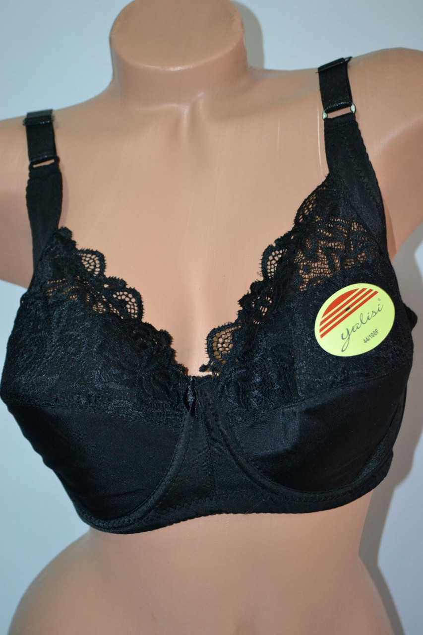 Бюстгальтер Yalisi без поролону чашка F105-115 Чорний, фото 1