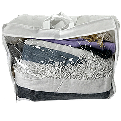 Сумка ORGANIZE з пвх для ковдр і подушок S - 55x45x18 см (білий)