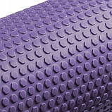 Ролик масажний 45 x 15 см 4FIZJO CARE+ EVA 4FJ0331 Purple медичний валик ролер для масажу M_1828, фото 2
