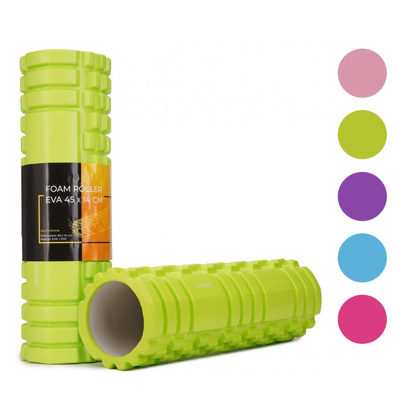 Ролик масажний Cornix EVA 45 x14 см валик ролер для масажу йоги Зелений W_1854, фото 1