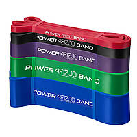 Эспандер-петля (резинка для фитнеса и спорта) 4FIZJO Power Band 5 шт 6-46 кг 4FJ0001 W_1859