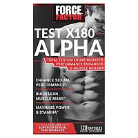 Force Factor, Test X180 Alpha, усилитель тестостерона, 120 капсул