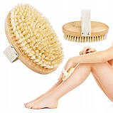 Щітка для сухого масажу тіла 4FIZJO з натуральним ворсом 4FJ0349 W_1878, фото 2