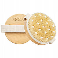Щітка для сухого масажу тіла 4FIZJO з натуральним ворсом 4FJ0351 W_1899