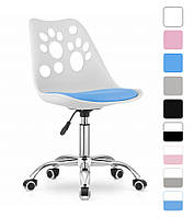 Кресло компьютерное детское Just Sit RENO офисное стул компьютерный для детей W_1417 Бело-синий