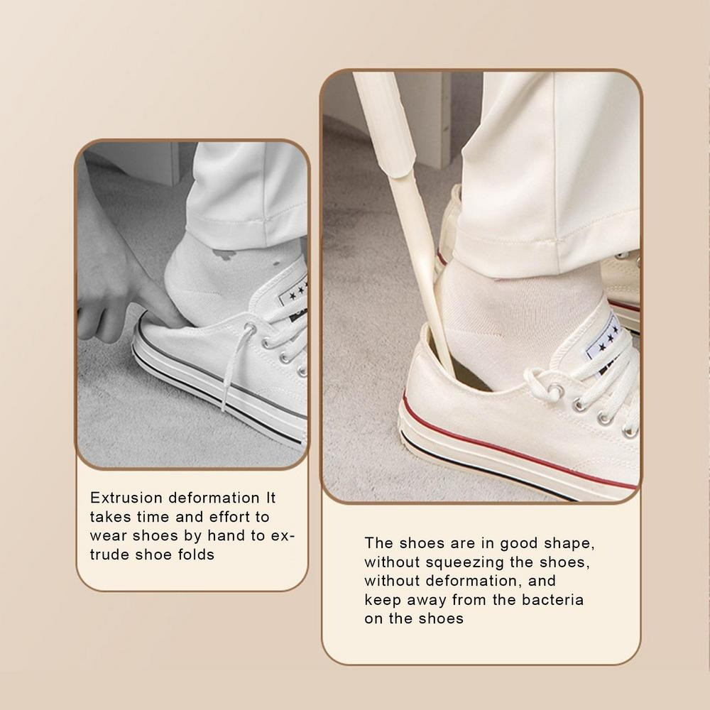 Складная ложка для обуви пластиковая 41см/16" Белый рожок обувной с длинной ручкой | лопатка для обуви (GK) - фото 6 - id-p1905555727