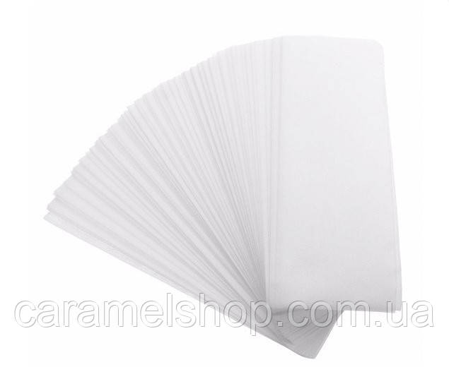 Бумага полоски для депиляции восковой и сахарной нетканая нарезанная бандаж белый 7х20 см DeLuxe 100 штук - фото 9 - id-p802120749