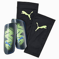 Футбольні щитки Puma Ultra Flex Sleeve (чорний/зелений/синій) 030830-10 Розмір EU: L