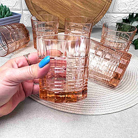 Набір низьких склянок з кольорового рожевого скла Luminarc "Dallas" 300 мл (P9165), фото 2