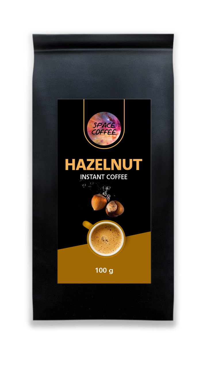 Сублімована кава Space Coffee з ароматом фундука 100 грамів, фото 1