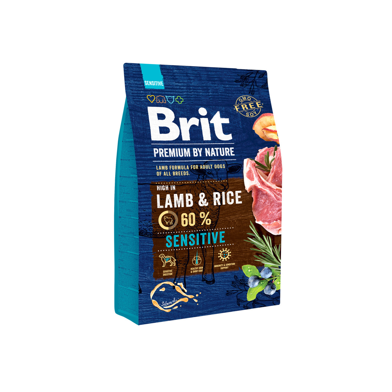 Brit Premium Sensitive Lamb 3кг корм для собак з чутливим травленням (ягня)