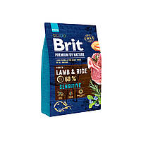 Brit Premium Sensitive Lamb 3кг корм для собак з чутливим травленням (ягня)