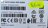 SSD накопичувач ADATA Ultimate SU650 240GB 2.5" (ASU650SS-240GT) Новий, фото 3