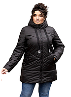 Модна жіноча куртка зимова пуховик розміри 48-62