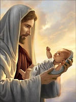 Набор алмазной мозаики ColorArt Икона Иисус с ребенком 40x50 SP106