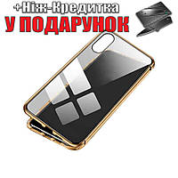 Магнитный чехол для iPhone 11Pro из закаленного стекла iPhone 11Pro Золотой